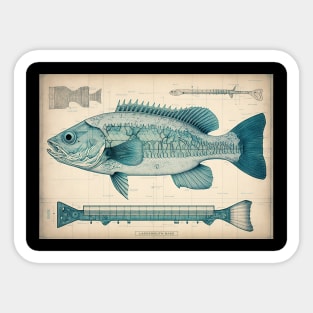 Largemouth Bass Fish Print Sticker